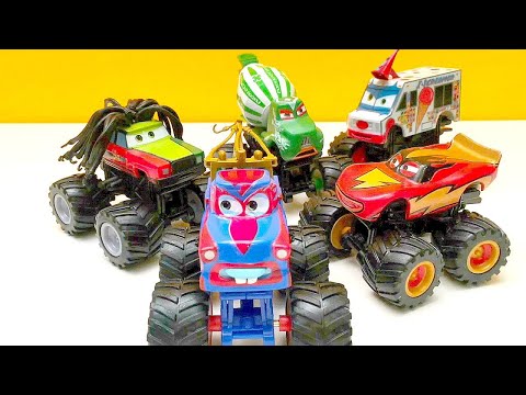 MONSTER TRUCKS | CARS | LIGHTNING MCQUEEN | MONSTER TRUCK PLAY SET | MATER | MONSTER TRUCK FREESTYLE