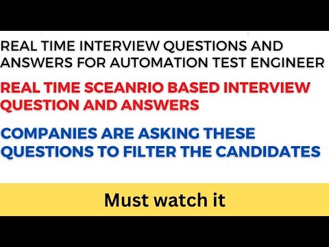 Scenario based automation testing Interview Questions & Answers | Top 5 Q & A