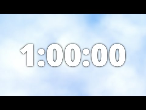 60 Minute Countdown Timer with Alarm | ☁ Soft Clouds ☁