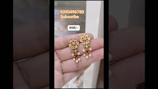 #onegram#czstonejewellery #latest ear rings #any 2sets ₹650/-#fs #orderno. 9390496780 #group link 👇