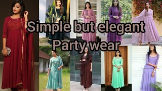 simple but elegant party wear collections | all time model churidar designs | unique colour dresses