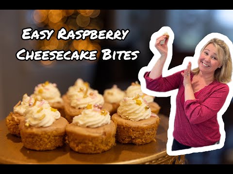 Easy RASPBERRY Cheesecake Dessert Bites