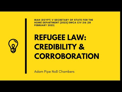 Refugee Law: Credibility and Corroboration