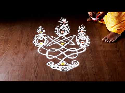 simple kambi kolam | kolam designs | rangoli art | kolam art