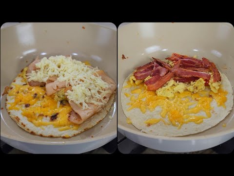 Ham or Bacon? Easy Breakfast Quesadilla