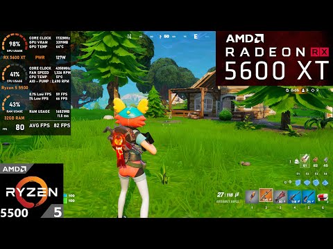 RX 5600 XT + Ryzen 5 5500 : Fortnite OG Chapter 1 Season 1 - 1080p Low, Medium, High, Epic