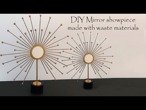 DIY Mirror Showpiece made with Newspaper and Aluminium foil paper l l Best out of waste