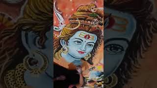 Mahadev rangoli || Mahashivratri || Portrait rangoli || #mahadev #mahashivratri #shorts