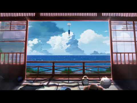 [Ambience]Japanese summer .A calm room with a view of the sea.