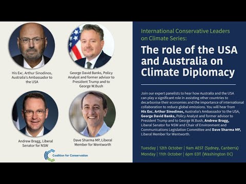 The Role of the US and Australia on Climate Diplomacy with His Exc. Arthur Sinodinos AO & DaveBanks