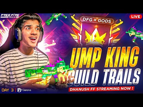 🚀 GUILD TRIALS DAY 3: UMP DOMINATION🔥 UNSTOPPABLE BATTLE⚡| FREE FIRE IN TELUGU #dfg #freefire