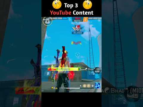 Free Fire Top 3 Content 😱 || @hiderlegendgamer5866 #freefire #viral #shortvideo