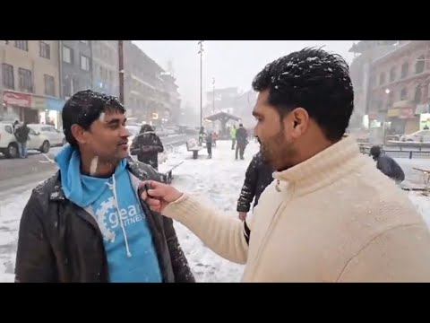 Interview with @kashmiruzma7967 | First snow fall at Lal Chouk Srinagar Kashmir | Kashmir trip