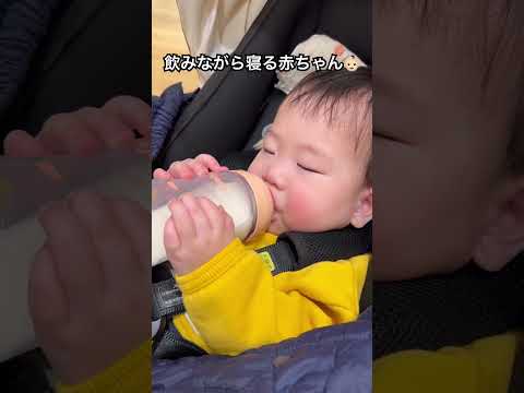 遊び疲れてミルクを飲みながら寝る赤ちゃん👶🏻#赤ちゃん #赤ちゃんのいる生活 #日韓ハーフ #生後7ヶ月 #寝落ち #아기영상