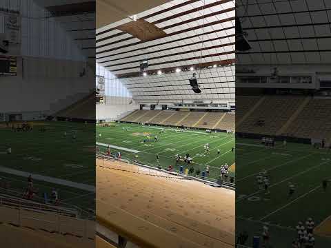 Day 1 of Fall Camp in the Kibbie Dome. #football