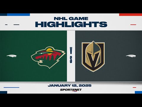 NHL Highlights | Wild vs. Golden Knights - January 12, 2025