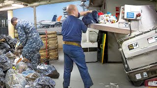 US Navy Genius Solution to Dispose Tons of Trash Inside $13 Billion Aircraft Carrier