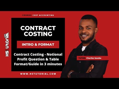 Contract Costing - Notional Profit Question & Table Format/Guide