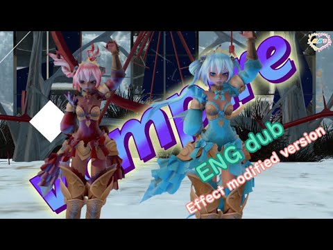 【MMD】Vampire　Miku & Teto  (ENG dub・Effect modified version)