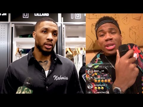 Giannis sings LiAngelo Ball song Tweaker during Damian Lillard’s interview 😭