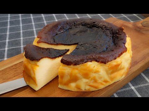 5 Minutes Recipe! Super Easy Basque Burnt Cheesecake