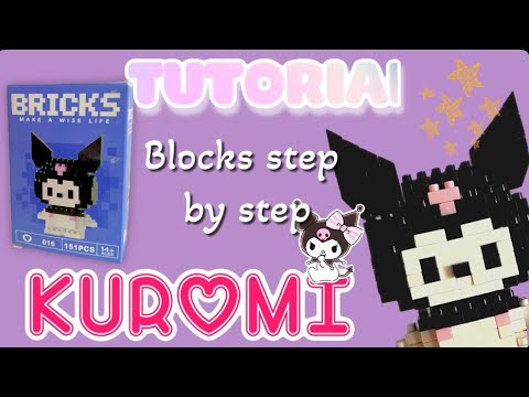 KUROMI !! Tutorial merakit bricks step by step | My Blocks Kuromi