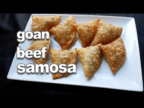 Goan Beef Samosa Recipe | Kheema Samosa | Homemade Samosa Sheets | Goan Beef Recipes