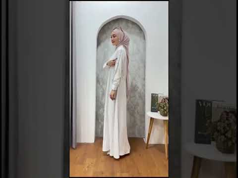 Rekomendasi gamis putih untuk lebaran