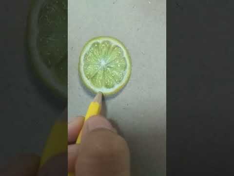 realistic lemon 🍋 drawing # short # youtube short