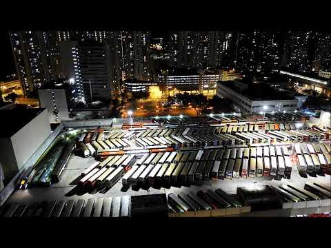 [Timelapse] KMB Shatin Bus Depot 九龍巴士沙田車廠.縮時影片 (25-26/7/2021)