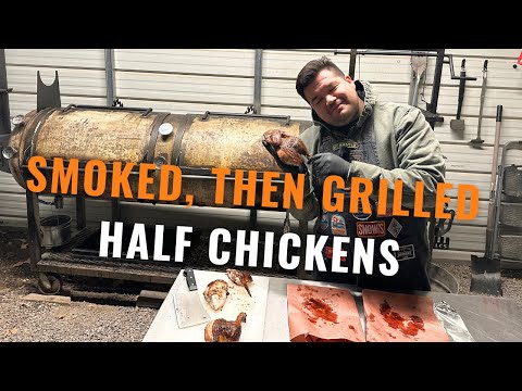 First Time Smoking Then Grilling Half Chickens: Smoky, Crispy, & Delicious!