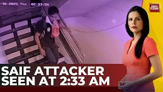 Saif Ali Khan Stabbed In Home: Attacker Caught On CCTV, Seen At 2:33 AM On Building Staircase