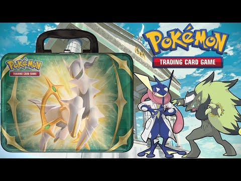 Arceus Treasure Tin of Pokemon Cards!