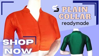 COLLAR NECK BLOUSES | SEMI SILK READYMADE BLOUSES | D3 BLOUSES