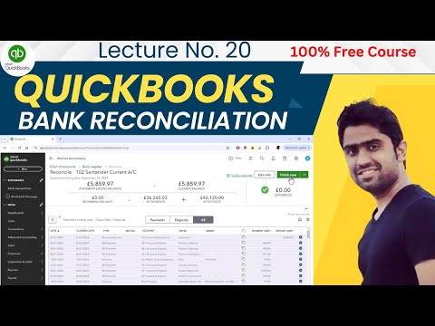 How to Reconcile Bank in QuickBooks Online | Lecture No 20: (QuickBooks Online 2024 Course) | Hindi