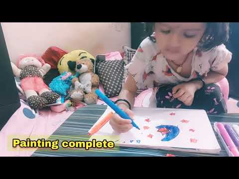 आद्या Painting kar rahi h #paintinglover #vlogger vlogg #3yearsold #viralvideo @VlogwidAadya22