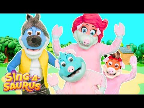 The Three Little Pigs 🐷 | Nursery Rhyme | Dinosaurs for kids 🦖🦕 - Sing-A-Saurus!