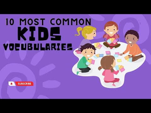 Top 10 vocabulary words English for kids with animated characters