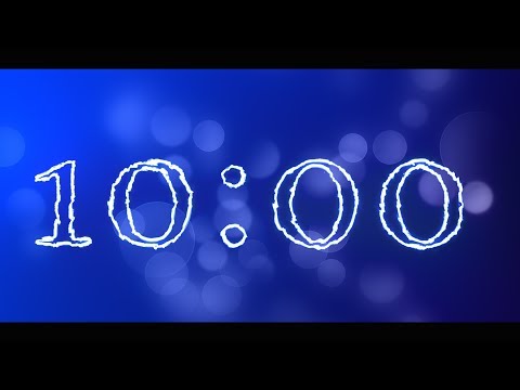 10 min COUNTDOWN TIMER ( v 713 )  with sound music 4K