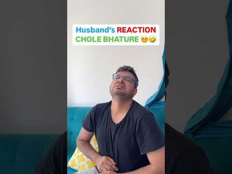 Husband’s REACTION on Chole Bhature 😳😂😂😂 #YtShorts #Shorts