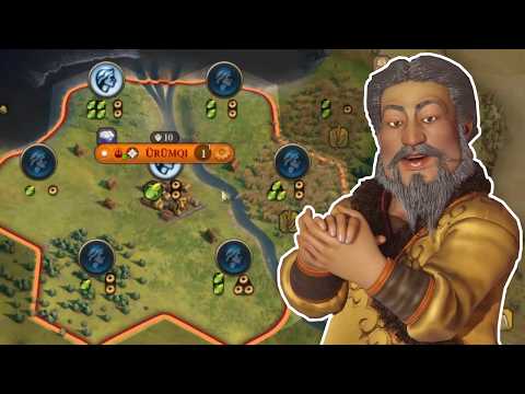 IS THIS THE BEST SPAWN EVER?? | Civ VI Multiplayer Mongolia Kublai Khan Full Game