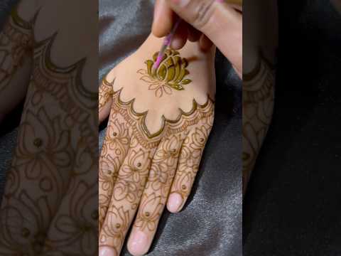 #shorts very beautiful lotus mehndi design 2025