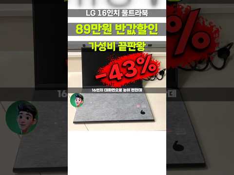 이런 가성비가 실존해? LG 16인치 노트북 74만원 할인! 대학생 직장인 수험생 업무용 울트라PC 엣지 특가 업무용