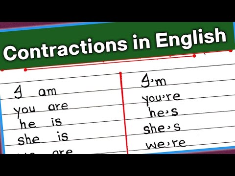 Contractions || contractions in English || English grammar