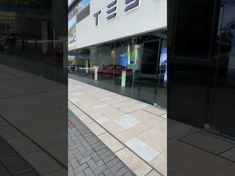 Tesla showroom in Hong Kong