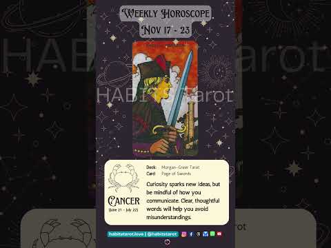 Cancer Horoscope #cancerhoroscope #watersignsreadings #cancertarot