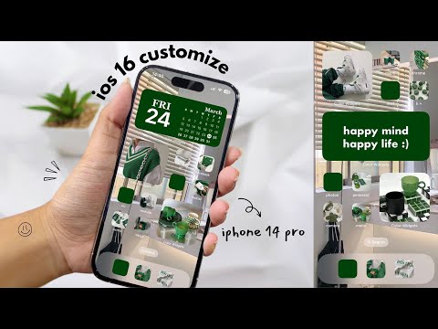 iOS16 aesthetic customization! green 🥑✨| custom lock screen, widgets, icons tutorial