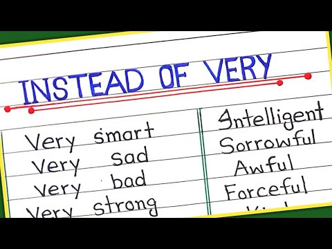 Words to use instead of Very || Stop saying very || Stop speaking boring English