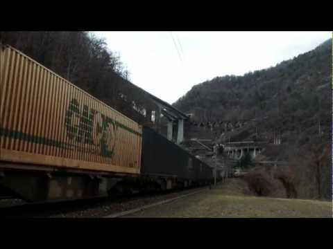 Bahnverkehr in Biaschina und Göschenen am 09.03.2013