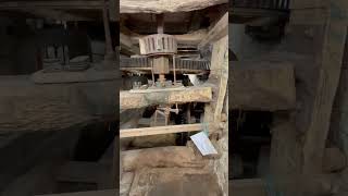 DRIVING A WATER MILL #pleasesubscribe #waterwheel #flourmill #watermill